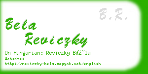 bela reviczky business card